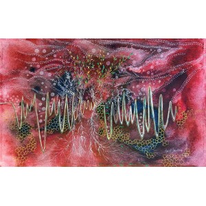 Mariya Shaikh, 20 x 30 inches, Acrylic on Canvas, Abstract Painting, AC-MSH-009